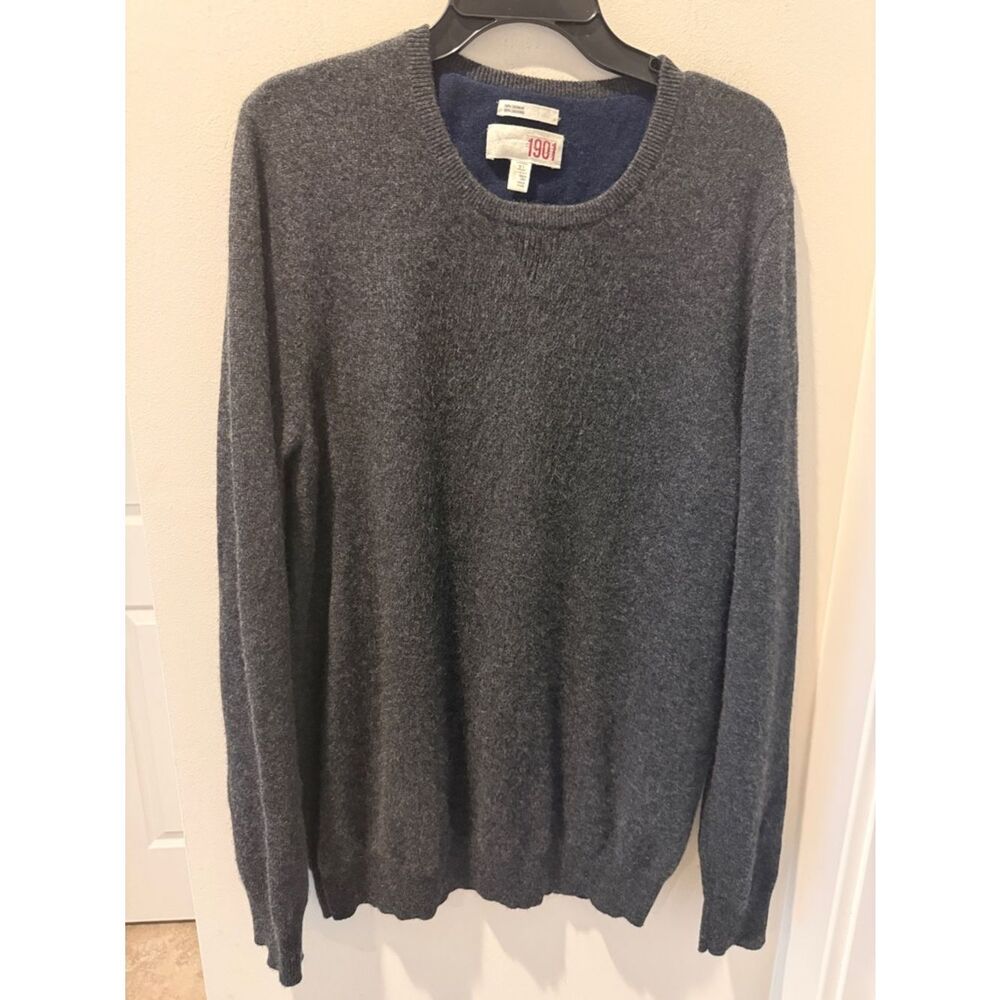 1901 Men’s Charcoal Gray Crewneck Cashmere Sweater size XL